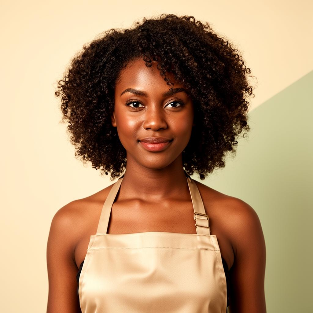 Portrait of a confident young Black Apprentice with natural textured hair